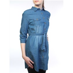 A66005 Рубашка джинсовая женская (100 % хлопок) размер S - 42-44 российский