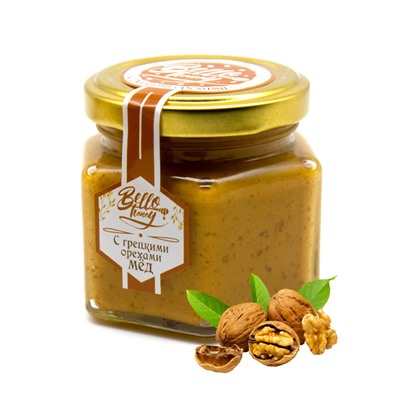 Крем-мёд с грецкими орехами (120мл)