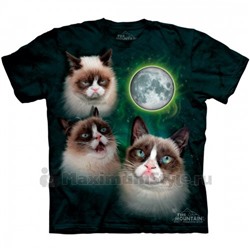 Футболка "Three Grumpy Cat Moon" (США)