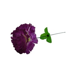 Цветок искусственный Гвоздика 35см фиолетовый с белой серединой YL-42 (вып.по 20шт.)