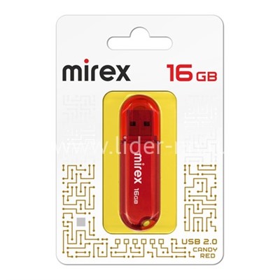 USB Flash 16GB Mirex CANDY RED