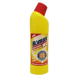 Универсальное чистящее средство "Romax WC" лимонная свежесть 750г