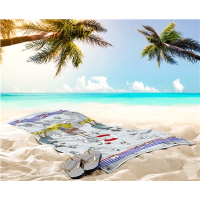 Вафельное пляжное полотенце романтический курорт