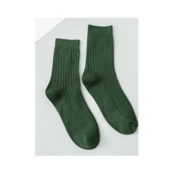 Носки р.40-45 "Базовые со спортивной резинкой" Зеленые