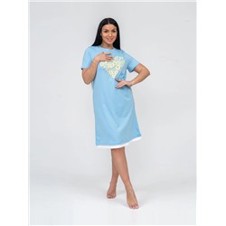 Ночная сорочка женская Текс-Плюс, цвет голубой