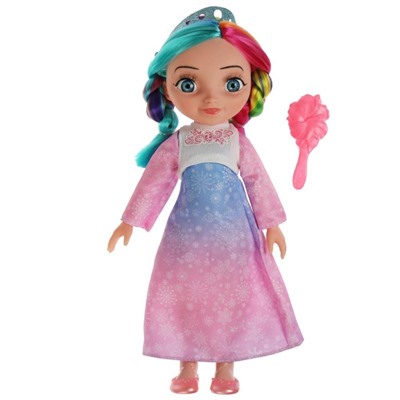 Кукла озвученная Царевны Аленка 32см, цветные пряди