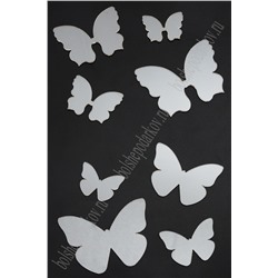 Набор пластиковых шаблонов 1 мм "Бабочки №5"