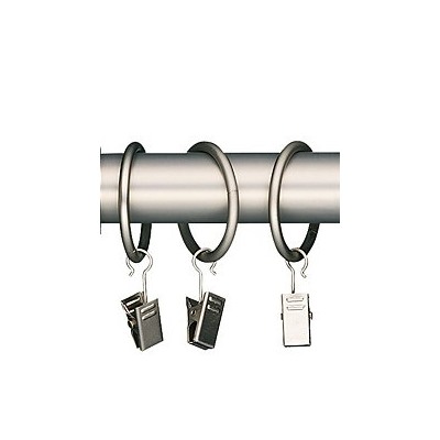 Комплект колец для металлического карниза, хром матовый, диаметр 16(19) мм, № 10  (df-100171)