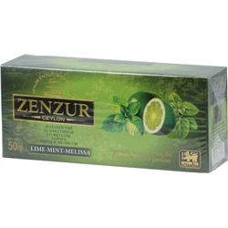 Zenzur. Зеленый с мелиссой, мятой и лаймом, 25 пак.