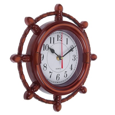 Часы настенные, серия: Море, "Мореплаватель", плавный ход, d=15 см, 24 х 24 см