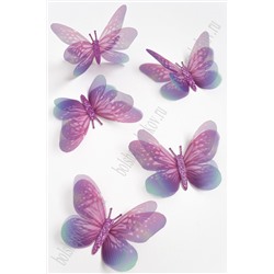 Бабочки шифоновые большие 6 см (10 шт) SF-4485, №7