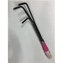 Рыхлитель 3х зубчат с пласт ручкой розовый RT212-82