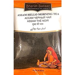 ASSAM HELLO MORNING BLACK TEA, Bharat Bazaar (АССАМ ЧЕРНЫЙ ЧАЙ, Индийский, гранулированный, Бхарат Базар), 300 г.