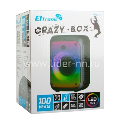 Колонка 04" (20-44 CRAZY BOX 100) динамик 1шт/4" ELTRONIC с TWS                  
                                          
                                -10%
