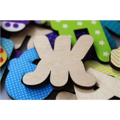 Развивающая игра «Азбука деревянная с заданиями» Baby Toys Wood