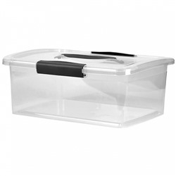 Ящик для хранения Keeplex Vision с защелками и ручкой 11 л, 35х23,5х22,2 см KL252411999 прозрачный кристалл