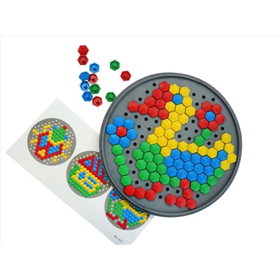 Детская шестигранная пластмассовая мозаика (100 элементов)
