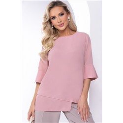 Розовая блузка с рукавом три четверти