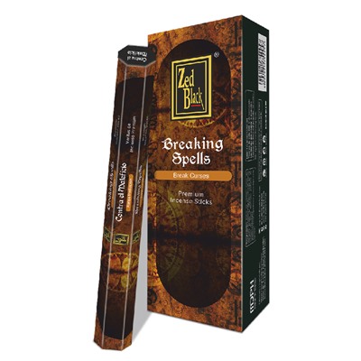 BREAKING SPELLS Premium Incense Sticks, Zed Black (РАЗРУШЕНИЕ ЗАКЛИНАНИЙ премиум благовония палочки, Зед Блэк), уп. 20 палочек.