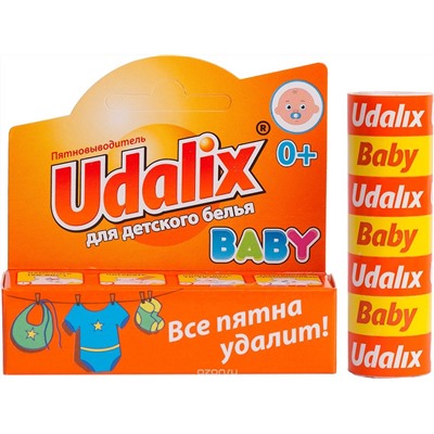 Карандаш-пятновыводитель Udalix Baby для детского белья 35 г