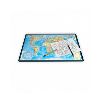 Коврик на стол с физической картой мира