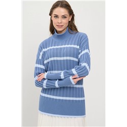 Вязаный свитер в голубую полоску 7242-40307-3400591/3100196