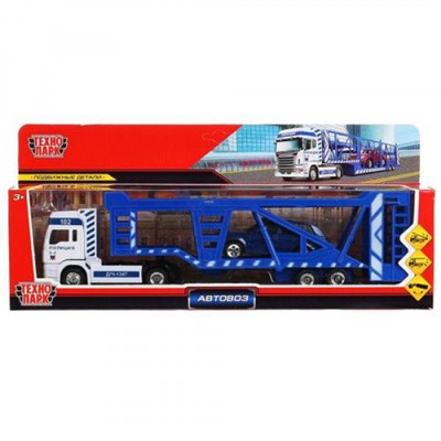 Модель Инерционная Технопарк Автовоз Полиция (32см, металл, с машинкой, подвижные детали) (в коробке) TOWLONG-32POL-WH, (Shantou City Daxiang Plastic Toy Products Co., Ltd)