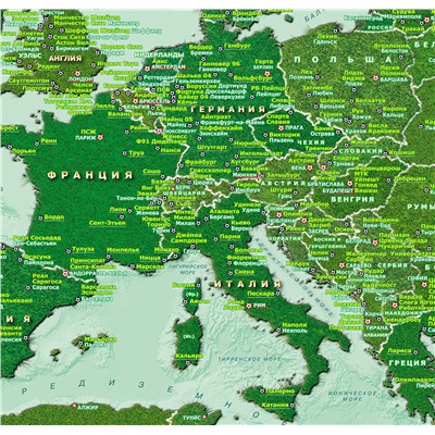 Скатерть с футбольной картой Европы