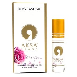 ROSE MUSK Concentrated Perfume Oil, Aksa Esans (РОЗОВЫЙ МУСКУС турецкие роликовые масляные духи, Акса Эсанс), 6 мл.