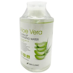 3W CLINIC Очищающая вода с экстр.алоэ  Aloe Cliansing Water 500мл