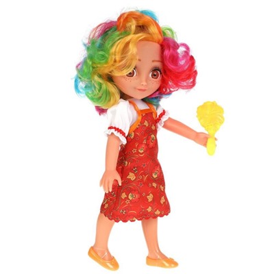 Озвученная кукла Царевны Варя 32см, цветные пряди