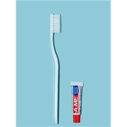 Дорожный набор: зубная щетка 16 см+ зубная паста 3g