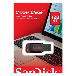 USB Flash накопитель черный SanDisk Cruzer BLADE 128Gb