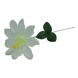 Цветок искусственный Гибискус 42см белый  YL-12-1  (вып.по 10шт.)