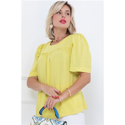 Блуза жёлтого цвета с короткими рукавами
