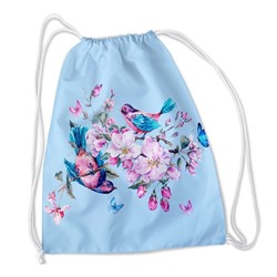Сумка-рюкзак Птичка на цветах