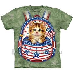 Футболка "Patriotic Backpack Kitten" (США)