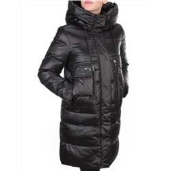 6809 BLACK Пальто зимнее женское KARERSITER (200 гр. холлофайбер) размеры 42-44-46-48-50