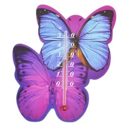 Термометр комнатный пласт. 14см, на магните, диапазон от 0 до +50°C "Бабочки"