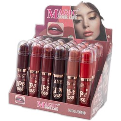 Блеск для губ + помада MAGIC LIP GLOSS LC-590 (мин.24шт.) Karite