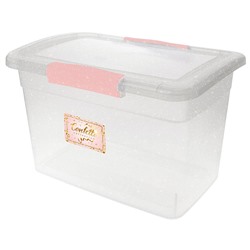 Ящик для хранения Keeplex Confetti с защелками 14 л, 37х27,4х22,2 см KL251511593 клубничное пралине