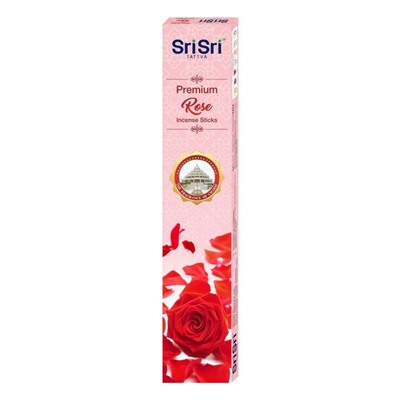 Premium ROSE Incense Sticks, Sri Sri Tattva (Премиум РОЗА благовония, Шри Шри Таттва), 20 г.