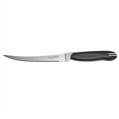 Нож 5" (12,7 см) для тонкой нарезки (пилообразный) из нержавеющей стали "Comfort" AK-2096 черный