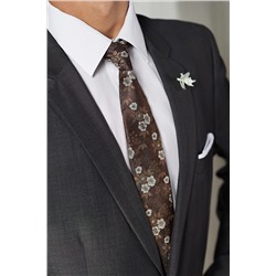 Галстук классический галстук мужской фактурный с принтом в деловом стиле "Власть убеждений" SIGNATURE #782979
