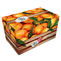 Новогодняя коробка для конфет и подарков "Посылка с мандаринами" МГК1907