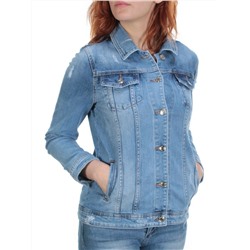 TB105 BLUE Куртка джинсовая женская (95% хлопок, 5% стрейч) размер S - 42/44 российский