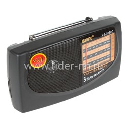 Радиоприемник (KB-308AC) FM/AM/TV/SW1/SW2 черный