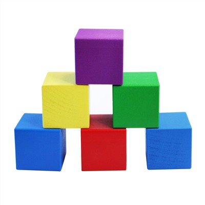 Деревянные кубики  «Учим цвета»