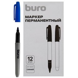 Маркер перманентный 2,5 мм синий круглый (1487337) BURO