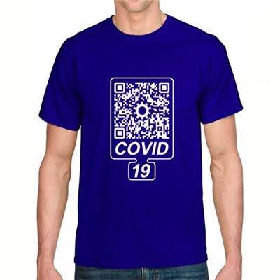 Футболка мужская "Covid 19" QR-Code
